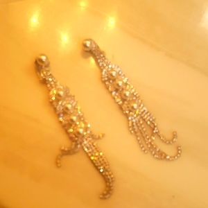pair of beautiful chandelier clip on earrings